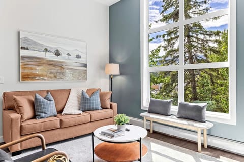 Unwind in the stylish living area and enjoy the views of the nature.