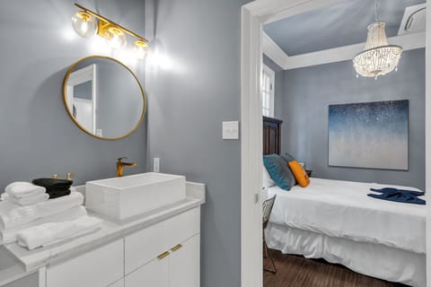 Clean, modern bathroom with spa feel