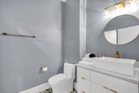 Sleek bathroom designed for comfort