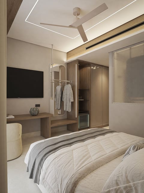 In-room safe, laptop workspace, blackout drapes, soundproofing