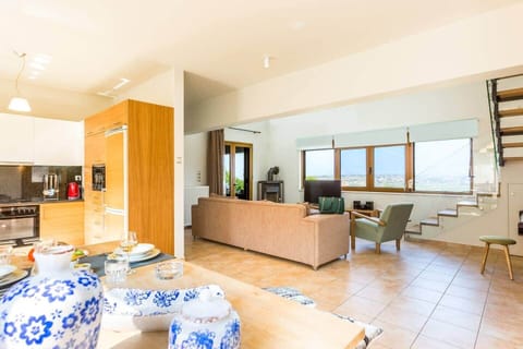 The living room's view from the dining table.