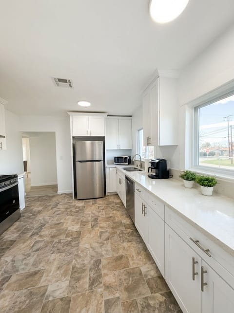 Modern kitchen with full-size appliances and ample counter space