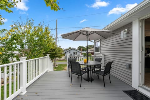 The deck seats up to 4.