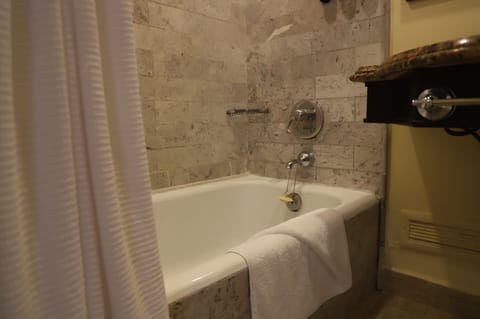 Superior Double Ocean View All Inclusive | Bathroom | Combined shower/tub, hair dryer, towels, soap