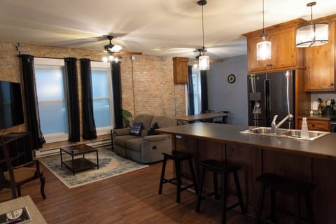 Living room and kitchen