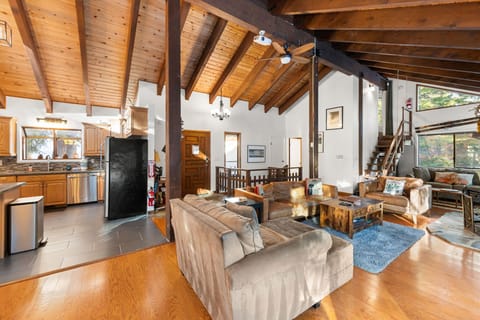 Kitchen and family room