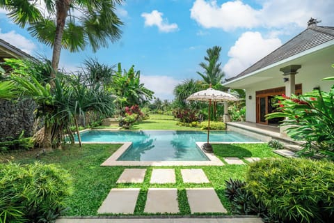 Private villa with tropical garden and infinity-style pool