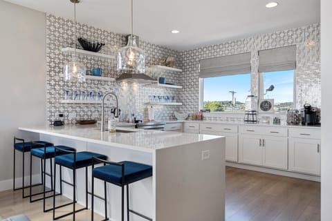 Seating right off the kitchen