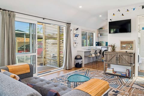 The unit is spacious but compact and has everything you need for a comfortable stay.