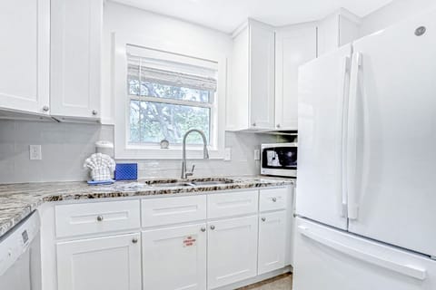 A well-equipped kitchen workspace with an efficient layout for daily cooking.