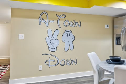  "Bold and playful wall art reminding everyone that we brought Disney inspiration to Atlanta! Where fun and creativity meet! 🎨🖤 #DisneyWallArt #MickeyInspired #HomeDesign"