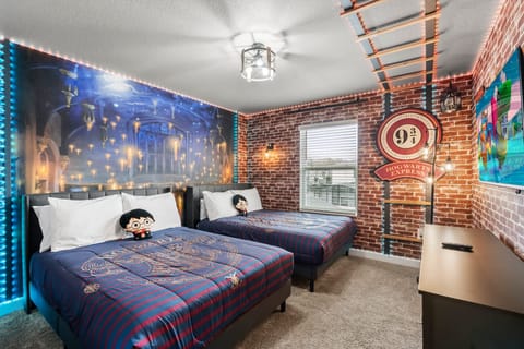 The Harry Potter themed bedroom is perfect for fans. 