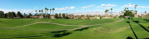 Golf course and mountain view