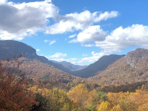 View of Hickory Nut Gorge and Chimney Rock from the Main Level Deck