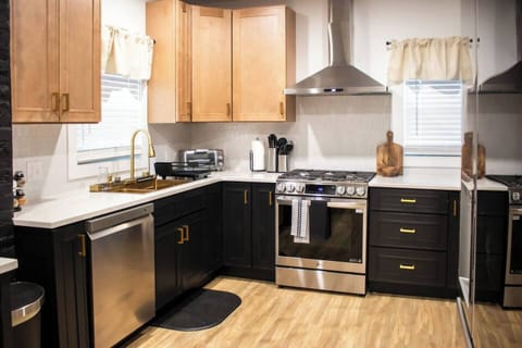 Functional kitchen w/ ample counter space, modern appliances, and everything needed to cook
