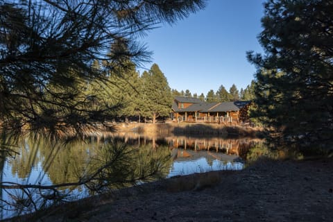 The Lodge from the 1km walking path around the lake