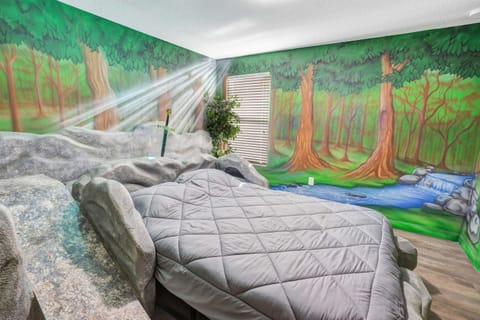 Sword in the Stone | Second Floor | Queen Size Bed | Attached Jack and Jill Bath