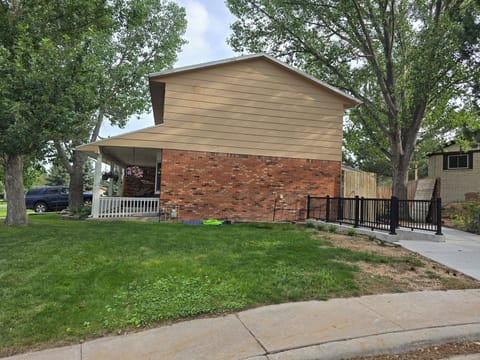 Entry to unit on North side of home.  