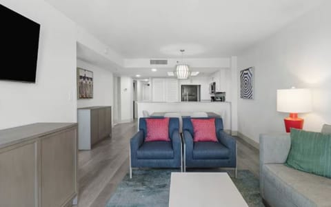 Gather in the airy living area with open-plan comfort.