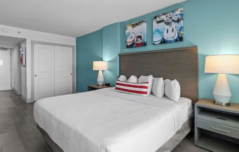 Sink into a restful night with hotel-style comfort and lamps.