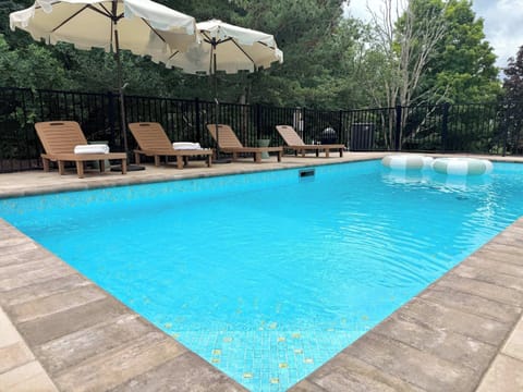 **Newly installed** This heated salt water pool is perfect for skin and eye comfort. No harsh chemical odor!