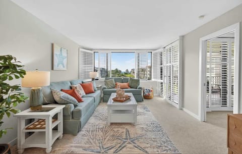Expansive living room with sleeper sofa