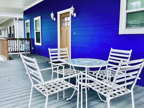 Enjoy fresh air with upstairs seating on the front deck