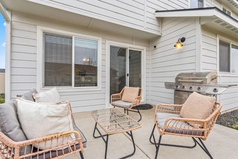 Outdoor space with grill