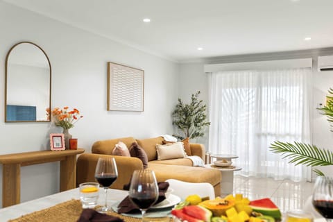 Relaxed open plan living space designed for easy Sunshine Coast holidays.