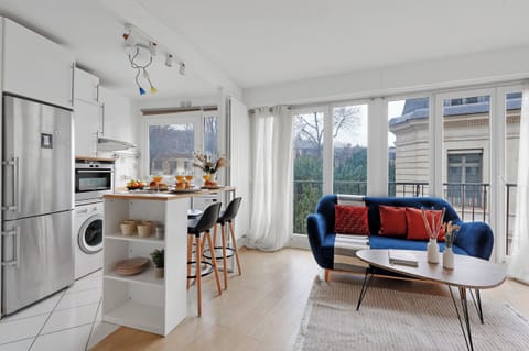 The open-plan living, kitchen and dining area