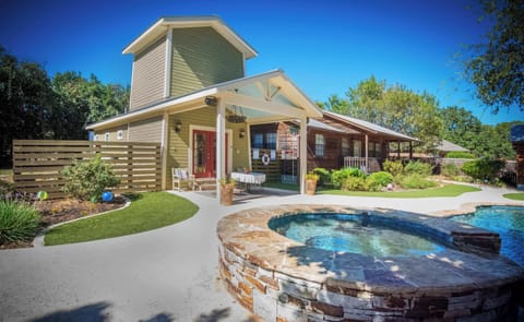 Make a splash, then melt into the hot tub!