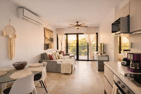 Spacious living area; comfortable and stylish.