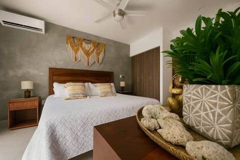 Spacious king-size bed for maximum comfort.