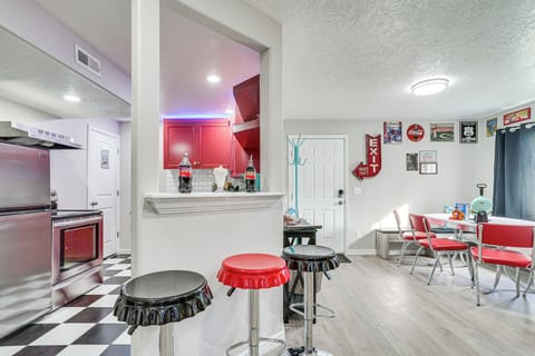 Additional seating at the breakfast bar- "Order Up"