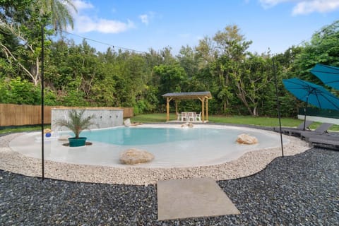 Outdoor beach pool & gazebo
