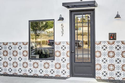 Step into style with this modern building, designed for both comfort and convenience.