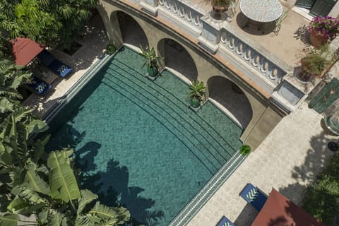 A bird's-eye view of Palazzo Musmeci's gorgeous pool.