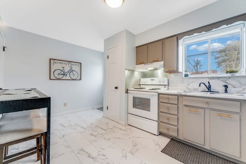 Convenient dining space right beside the kitchen.