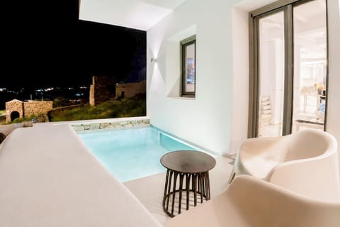 Exterior private pool of the property - Swim under the stars