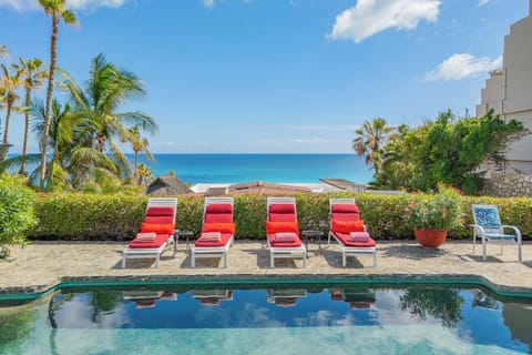 Poolside patio with incredible ocean views