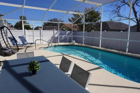 Patio table near the pool