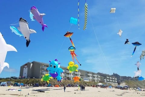 3 minute walk to the beach that hosts the Lincoln City Kite Festival on June 22nd & 23rd and again in the Fall September 7th & 8th. Fun and festivities fill the day with kites, food and music! My personal favorites are the synchronized stunt kites!