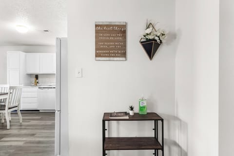 Entryway with a console table to keep your keys and essentials organized.