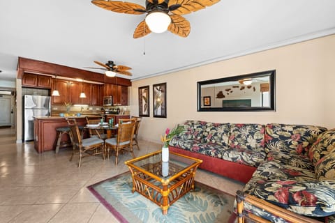Spacious living area with Smart TV and direct access to your private lanai