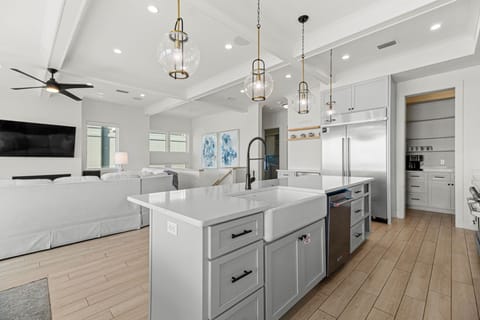 Third Floor- View of Kitchen Island and Living Room