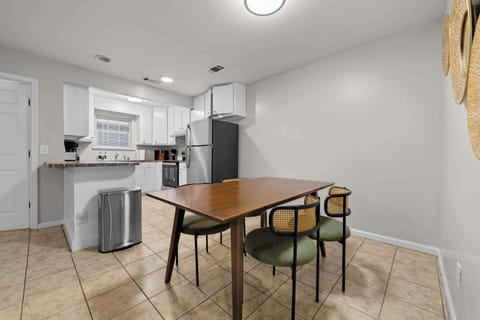 Beautiful wooden finishes and natural light make this an inviting corner for your morning coffee.