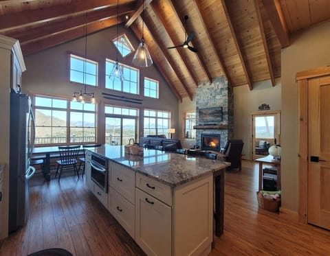 Magnificent open living area on main floor of campton home