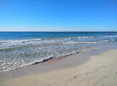Beach nearby, white sand, 10 beach bars