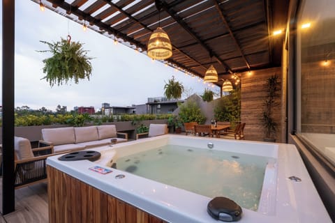Private terrace jacuzzi dawn
