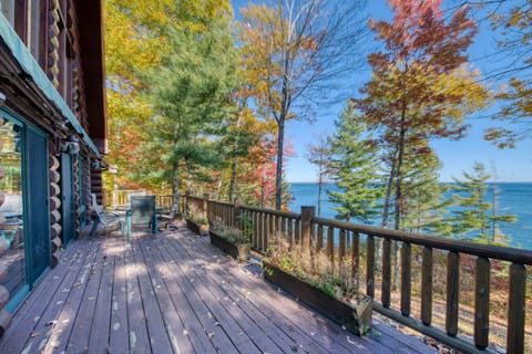 Expansive deck with Lake Superior views